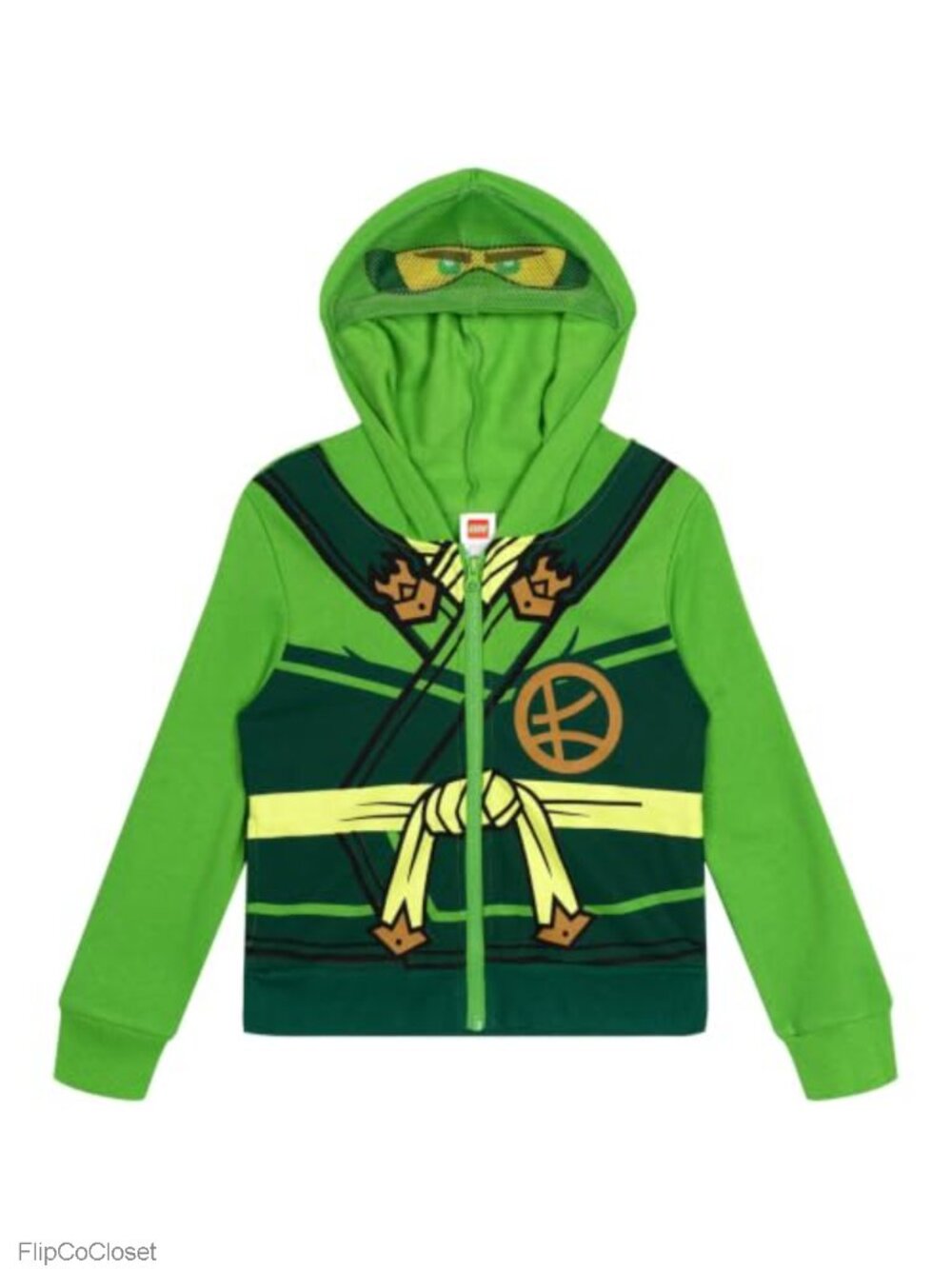 LEGO Ninjago Boys Cosplay Fleece Zip-Up Hoodie with Mask Toddler Big Kid